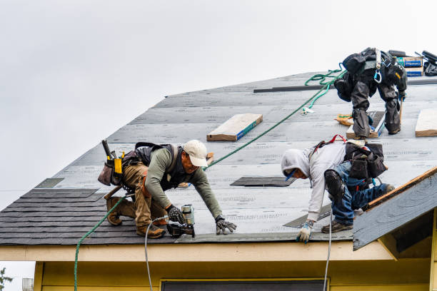 Professional Roofing technician working in Brookville, NY
